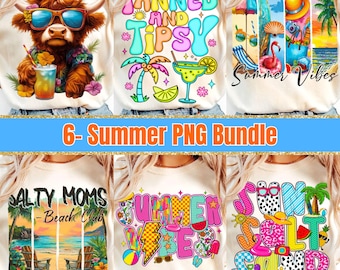 Sunshine Beach Life PNG Bundle: Neon Summer Designs (Digital Download)