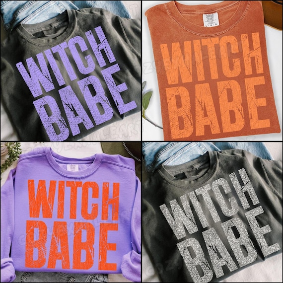 Vintage Spooky Babe PNG: Retro Halloween Sublimation Design for Fall Shirts (Digital Download)