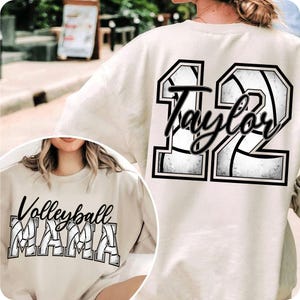 Custom Volleyball Mom Design: Personalized Digital File for Shirts, Sublimation & Game Day Gear