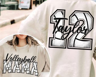 Custom Volleyball Mom Design: Personalized Digital File for Shirts, Sublimation & Game Day Gear
