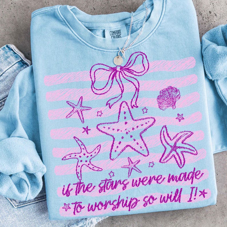 If The Stars Were Made To Worship So Will I Faith Based Design on T-Shirt