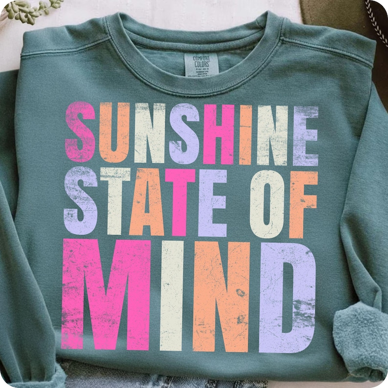 Sunshine State Of Mind PNG | Trendy Summer Sublimation | Retro Beach Floral Design | Coquette Boating Lake Life Nautical Aesthetic