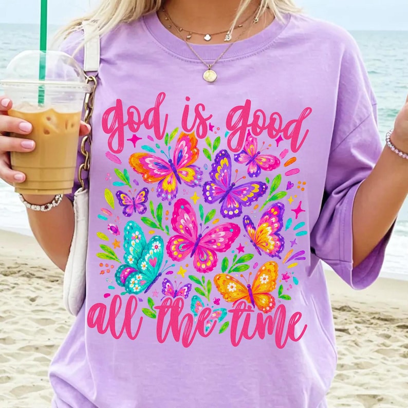 Christian Faith and Butterflies Shirt Design Mockup