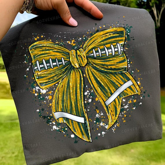 Preppy Football Mom Coquette Shirt Design: Bow & Sports Digital Download PNG for Game Day Sublimation