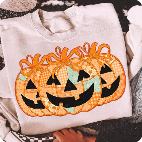 Floral Pink Pumpkin PNG: Preppy Pastel Halloween Design (Digital Download)