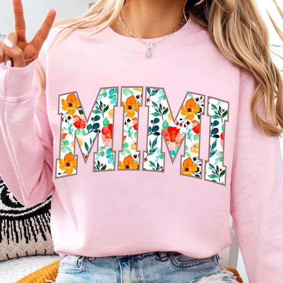 Vintage Floral Mimi & Mama Sublimation PNG Design | Retro Groovy Graphics for Custom Shirts