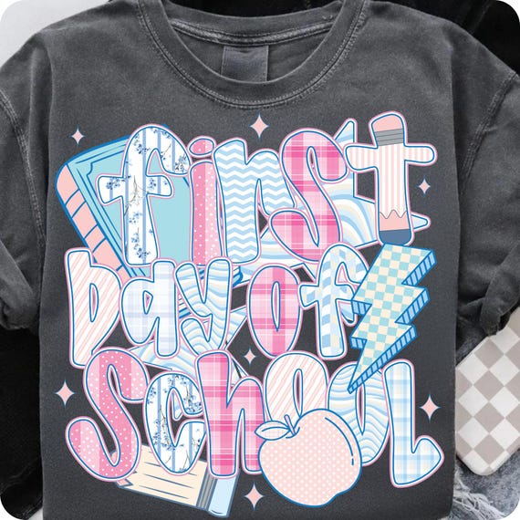First Day of School PNG: Coquette Teacher Shirt Design (Digital Download)