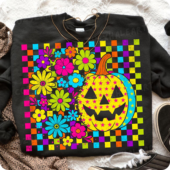 Boho Leopard Print Pumpkin PNG: Floral Fall Sublimation Design (Digital Download