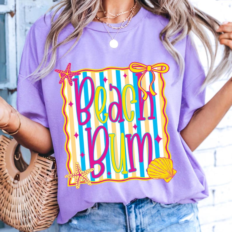 Striped Sunshine Beach Life PNG Bundle Preppy Neon Summer Sublimation Digital Download Salty Beachwear Tropical Vacation Lake River Pool Sun image 7