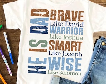 Retro Christian Dad PNG: Bible Verse Father's Day Design (Digital Download