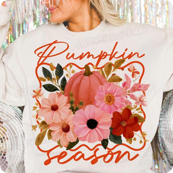 Retro Fall Pumpkin Season PNG: Trendy Autumn Sublimation Design Digital Download for Crafts