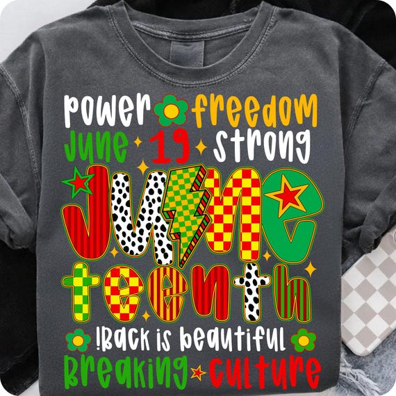 Juneteenth 1865 PNG: Retro Afro Art, Freedom Graffiti (Digital Download)