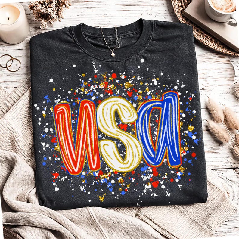 USA Stripe Splatter PNG Patriotic Sublimation Design Faith American Png Coquette 4 juillet téléchargement numérique DTF Transfer Memorial Day Graphic image 6