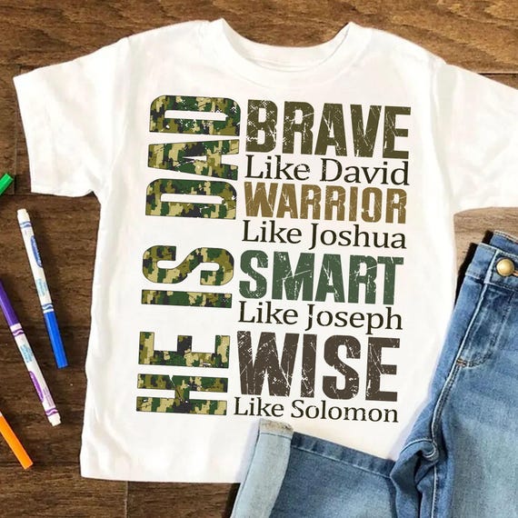He Is Dad Camo PNG: Retro Christian Father's Day Design (Digital Download)