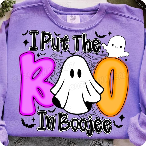 Funny Boojee Ghost PNG: Halloween Sublimation Design for Shirts & Crafts (Digital Download)