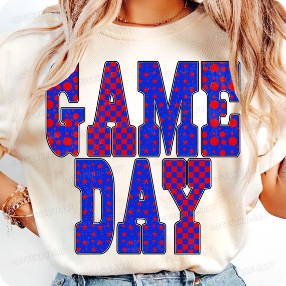 Retro Football Mom Checkered Star Gameday Shirt Design PNG for Sideline Moms and Tailgates