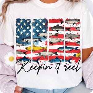 Keepin' it reel Png, America Fish Flag Png, Hooker png, Retro America Png, 4th Of July PNG, Usa Flag png, Patriotic Png, Sublimation Designs