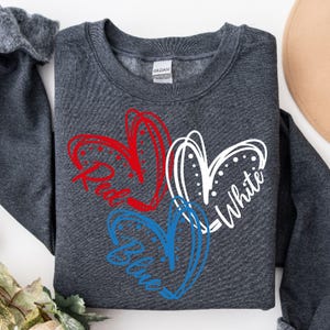 Heart 4th July SVG, Red White Blue SVG, Patriotic SVG, America SVG, USA SVG, Fourth July SVG, Independence Day, July 4th PNG, Cricut SVG, Silhouette SVG, Love Heart SVG, USA Clipart, 4th July Design