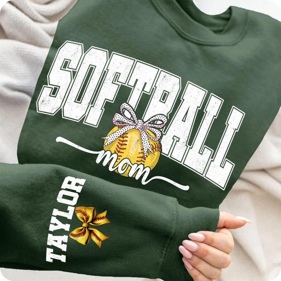 Personalized Softball Mom PNG: Custom Sleeve Design (Digital Download)