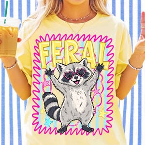 feral raccoon png, preppy summer png, feral girl summer, funny raccoon shirt, beach girl design, summer sublimation, trash panda png, preppy shirt design, girly summer gift, raccoon sunglasses, digital download, dtf shirt graphic, beach outfit png