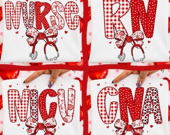 Sjuksköterska Alla hjärtans dag-png-paket, Alla hjärtans dag-sjuksköterska-tröja-png, sjuksköterska-kokett-rosett, sjuksköterska-NICU-sjuksköterska Alla hjärtans dag-design, uppskattningsgåva för medicinsk personal