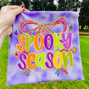 Spooky Season PNG Preppy Halloween Coquette Bow Neon Brushstroke Sublimation Girly Ghost Cute Skeleton Pumpkin Pastel Gothic Digital Gift