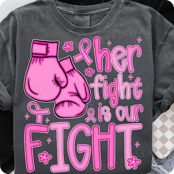 Breast Cancer Awareness PNG: Retro Boho Rainbow Support Squad (Digital File