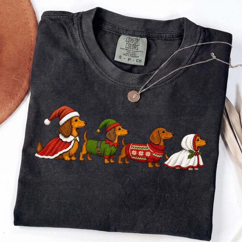 Adorable Sausage Dogs in Christmas Costumes Craft File