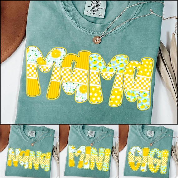 Preppy Lemon Mama PNG Bundle: Floral Summer Sublimation (Digital Download)