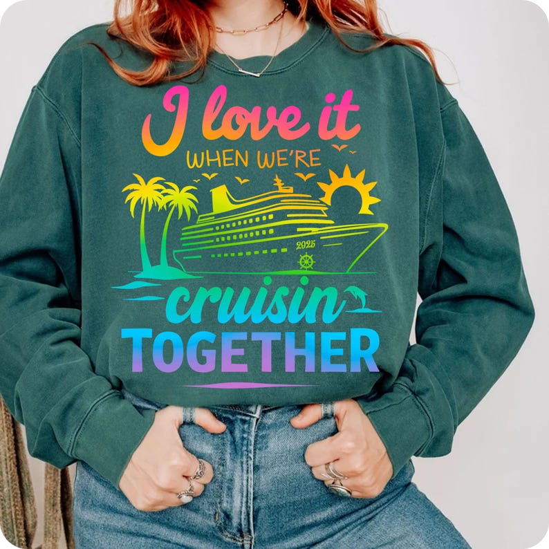 Examples of the Family Cruise 2026 PNG design on a mug and a t-shirt