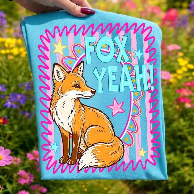 Custom T-Shirt featuring Fox Yeah Summer Break PNG