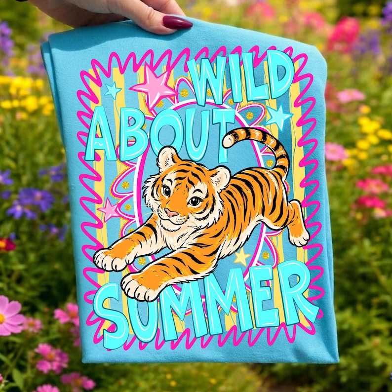 Preppy Tiger Retro Jungle PNG for T-Shirts and Hoodies