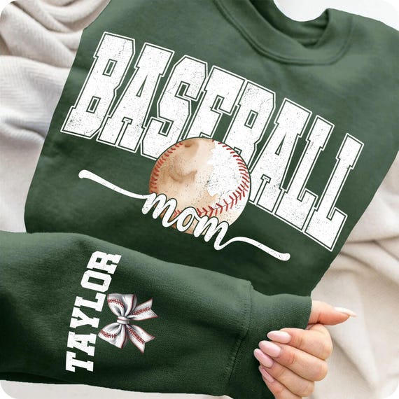 Personalized Baseball Mom PNG: Custom Sleeve Design (Digital Download)