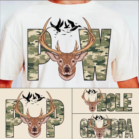Deer Hunting Dad PNG Bundle: Father's Day Sublimation Design (Digital Download)
