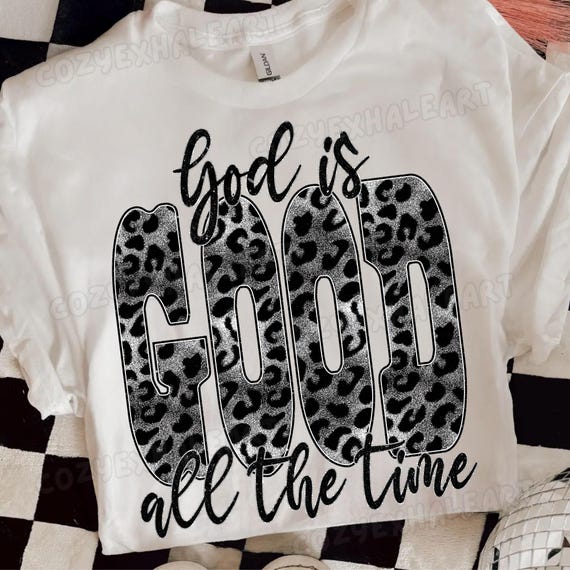 Faith Leopard Cherry PNG: Christian Shirt Sublimation Design (Digital Download)