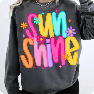 Sunshine PNG Neon Beach Life Summer Shirt Design, Distressed Trendy Lake Pool River Sublimation PNG for Summer Vibes Digital Download