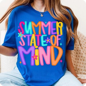 Preppy Summer State Of Mind PNG, Retro Flower Sunshine Sublimation, Trendy Beach Graphic, Boat Waves Sun Rays Summer Shirt Design