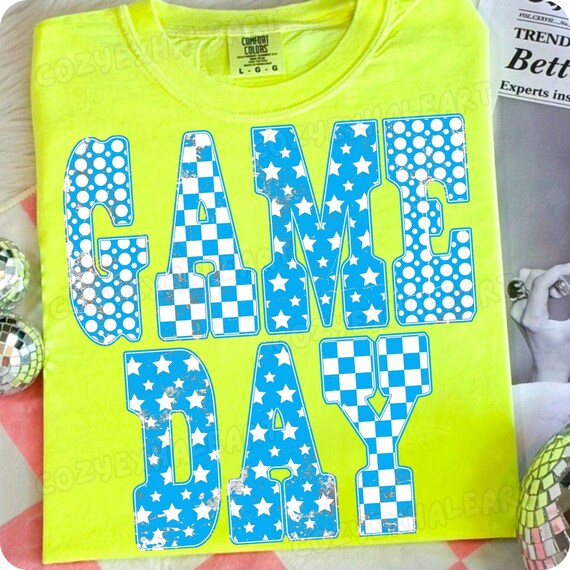 Vintage-Inspired Football Mom Checkered Star Gameday Shirt Design PNG Digital Download