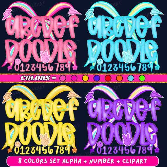 Preppy Pink Alphabet PNG: Coquette Bubble Letters & Numbers (Digital Download)