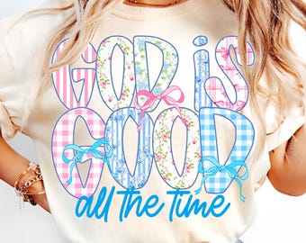 God is Good PNG: Floral Bible Verse, Christian Sublimation (Digital Download)