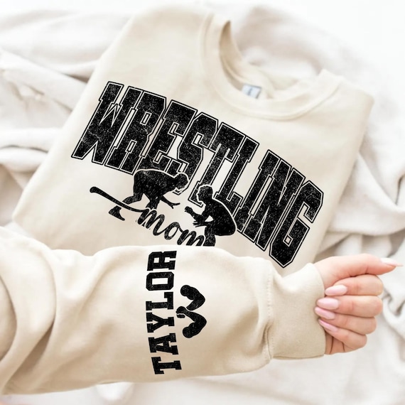 Personalized Wrestling Mom PNG Design – Custom Name Sports Clipart for Cricut & Sublimation Projects