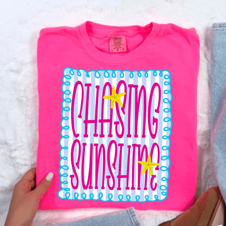 Vibrant sunshine and salty vibes digital download design template