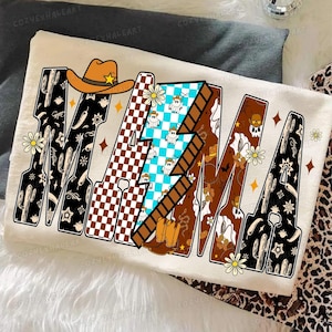 Howdy Fall Mama PNG: Western Halloween Ghost, Cowgirl Sublimation (Digital Download)