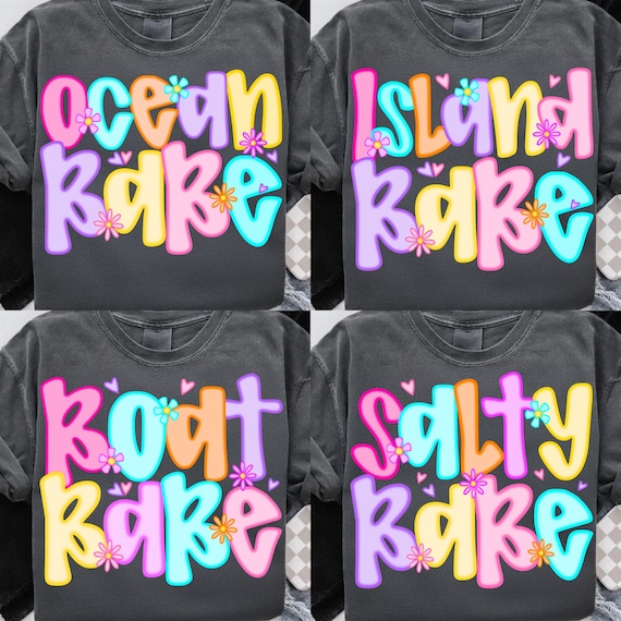 Preppy Beach Life PNG Bundle: Retro Summer Shirt Designs (Digital Download)