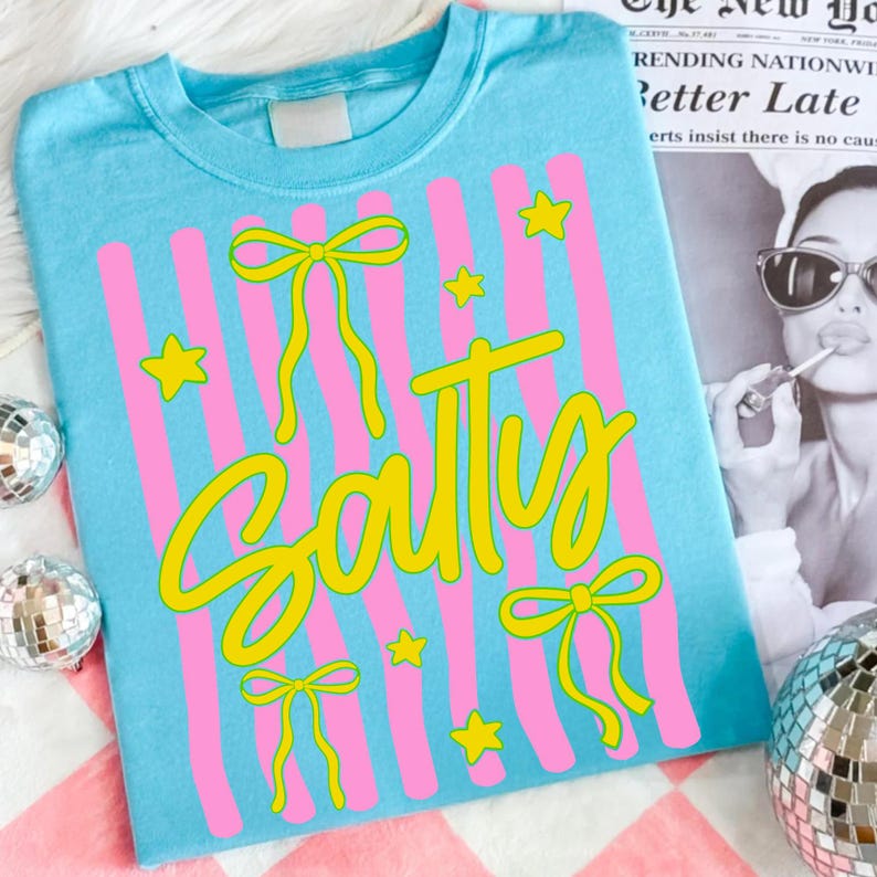 Randig salt PNG strandig retro sommarvibbar PNG kokett rosett sommar digital fil retro rosa randig havsstrand semester flickaktigt sublimering bild 8