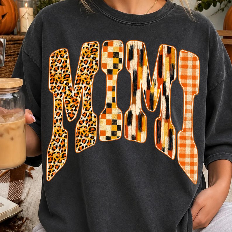 Image of Fall Mama PNG Bundle, Leopard Gingham Gingham Designs (Digital Download)