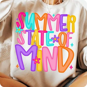Preppy Summer State Of Mind PNG, Retro Flower Sunshine Sublimation, Trendy Beach Graphic, Boat Waves Sun Rays Summer Shirt Design
