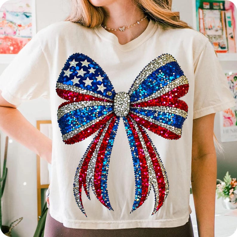 Patriotic USA Coquette Bow Digital Download Details