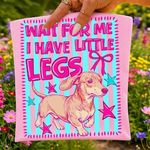 dachshund png, little legs png, wiener dog mama, doxie mom shirt, funny dog quote, retro puppy png, pink coquette dog, dachshund lover, summer dog png, dtf transfers, sublimation design, sausage dog art, wait for me dog