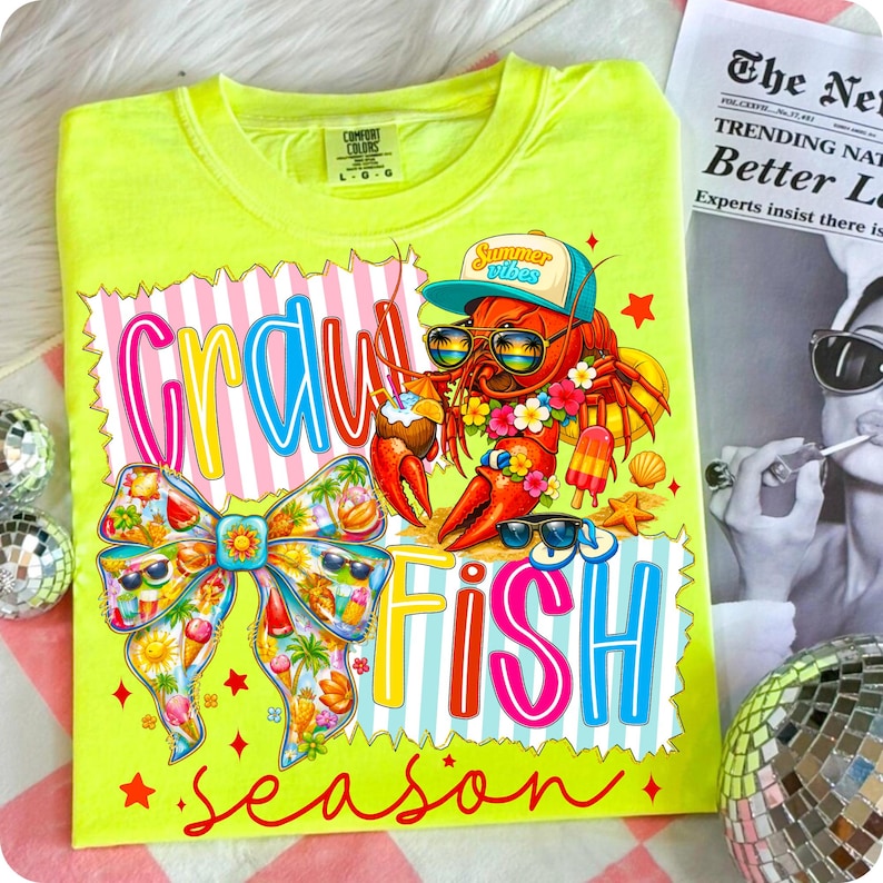 Close-up of Preppy Crawfish PNG showing high-resolution details for crafting